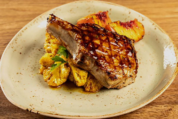 grilled pork chop, Buckeye Roadhouse