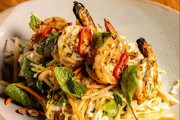 shrimp platter, Bungalow 44