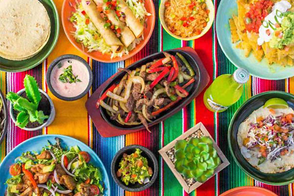 so many dishes at Playa MV